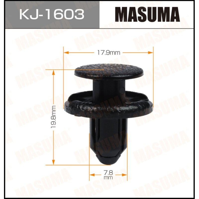 Клипса крепежная MASUMA KJ-1603 (OEM 01553-10501
Клипса крепежная MASUMA KJ-1603 (OEM 01553-10501