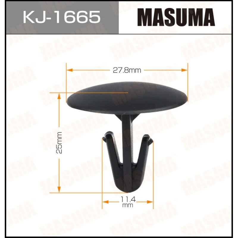 Клипса крепежная MASUMA KJ-1665 (OEM MR121642) (стоимость за упаковку 50 шт
Клипса крепежная MASUMA KJ-1665 (OEM MR121642) (стоимость за упаковку 50 шт