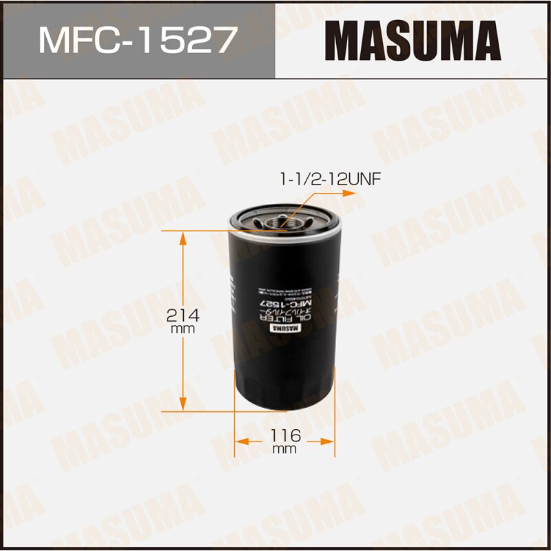 Фильтр масляный Masuma C-516 / C-525, арт. MFC-1527
Фильтр масляный Masuma C-516 / C-525, арт. MFC-1527