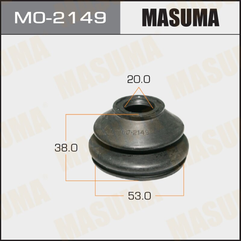 Шаровой пыльник "Masuma" 20х53х38
Шаровой пыльник "Masuma" 20х53х38