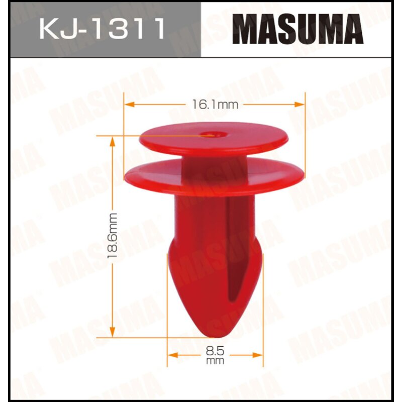 Клипса крепежная MASUMA KJ-1311 (OEM 90467-09153) (стоимость за упаковку 50 шт
Клипса крепежная MASUMA KJ-1311 (OEM 90467-09153) (стоимость за упаковку 50 шт