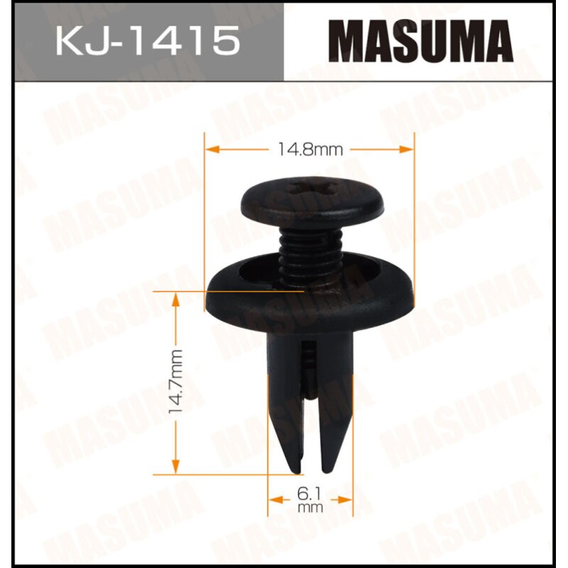 Клипса крепежная MASUMA KJ-1415 (OEM 90467-06165)
Клипса крепежная MASUMA KJ-1415 (OEM 90467-06165)