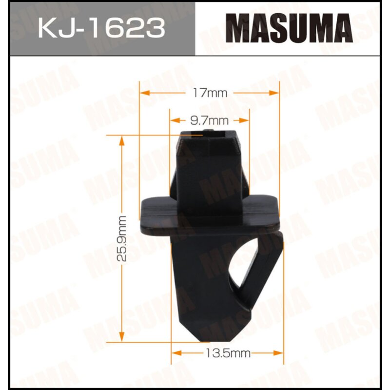 Клипса крепежная MASUMA KJ-1623 (OEM 76882-AA000)
Клипса крепежная MASUMA KJ-1623 (OEM 76882-AA000)
