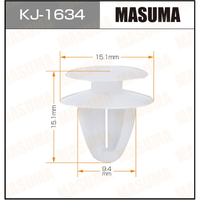 Клипса крепежная MASUMA KJ-1634 (OEM MR250762)
Клипса крепежная MASUMA KJ-1634 (OEM MR250762)