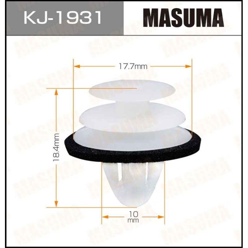 Клипса крепежная MASUMA KJ-1931 (OEM 91087KC300)
Клипса крепежная MASUMA KJ-1931 (OEM 91087KC300)