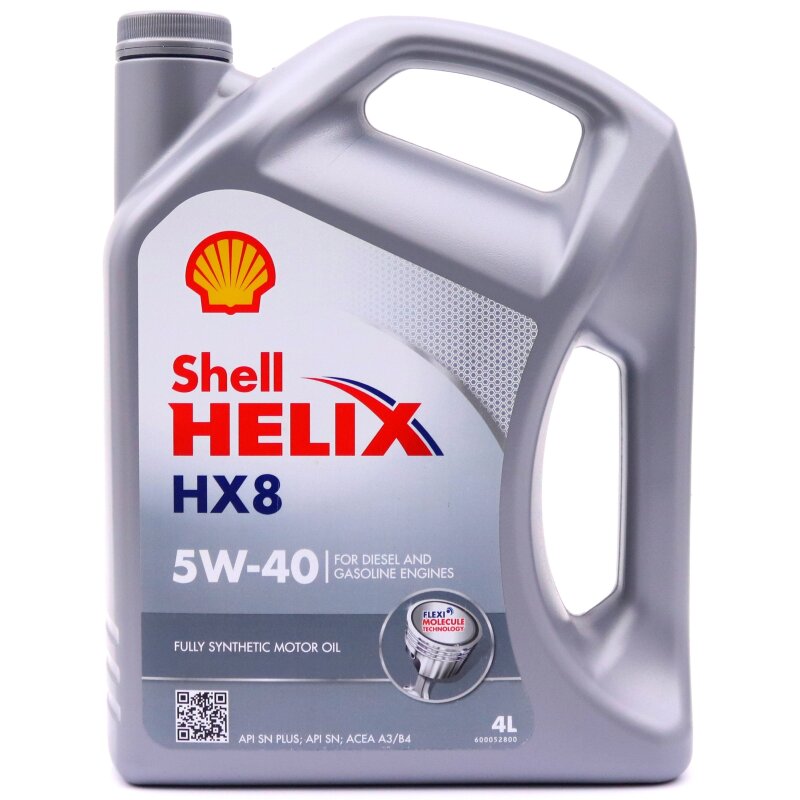 Масло моторное Shell Helix HX8 5w40 синтетическое, SN/SN PLUS/CF, ACEA A3/B3/B4, универсальное, 4л
Масло моторное Shell Helix HX8 5w40 синтетическое, SN/SN PLUS/CF, ACEA A3/B3/B4, универсальное, 4л