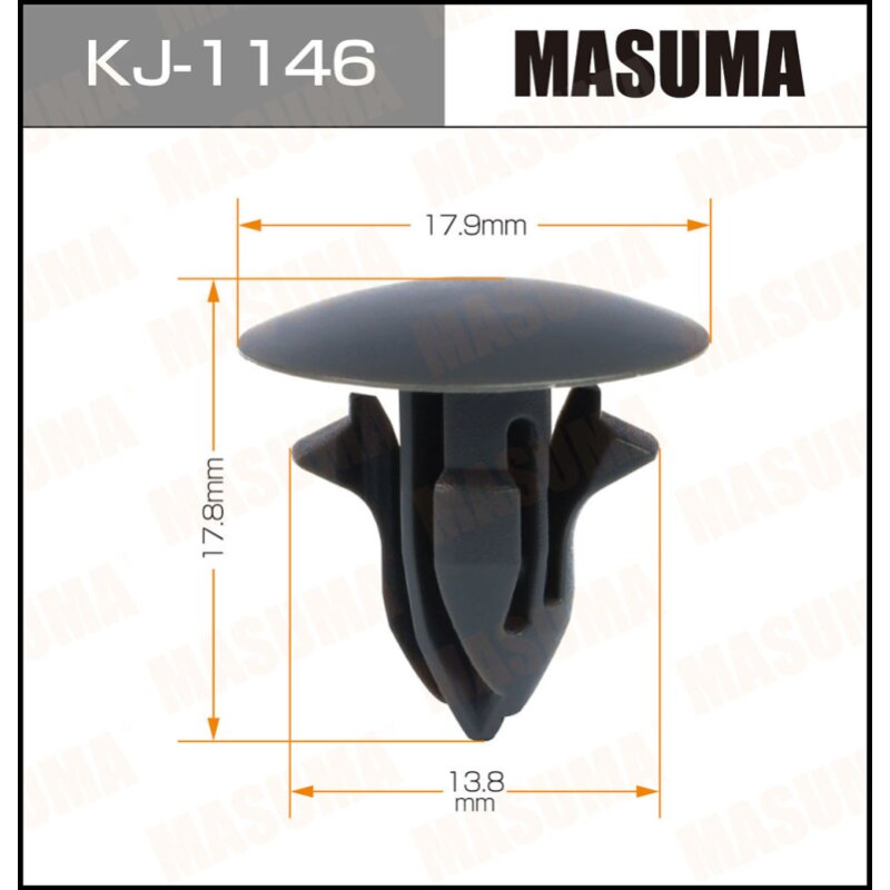 Клипса крепежная MASUMA KJ-1146 (OEM 67771-26040-B0)
Клипса крепежная MASUMA KJ-1146 (OEM 67771-26040-B0)