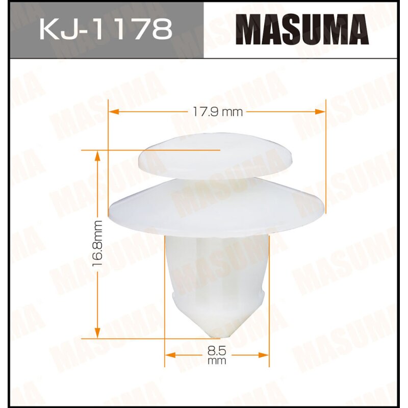 Клипса крепежная MASUMA KJ-1178 (OEM 75881-52010)
Клипса крепежная MASUMA KJ-1178 (OEM 75881-52010)