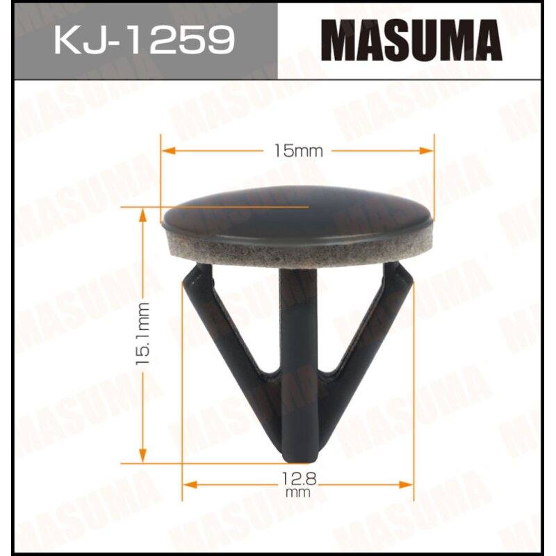 Клипса крепежная MASUMA KJ-1259 (OEM 90467-14047
Клипса крепежная MASUMA KJ-1259 (OEM 90467-14047