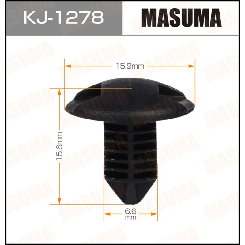 Клипса крепежная MASUMA KJ-1278 (OEM 90467-08188
Клипса крепежная MASUMA KJ-1278 (OEM 90467-08188