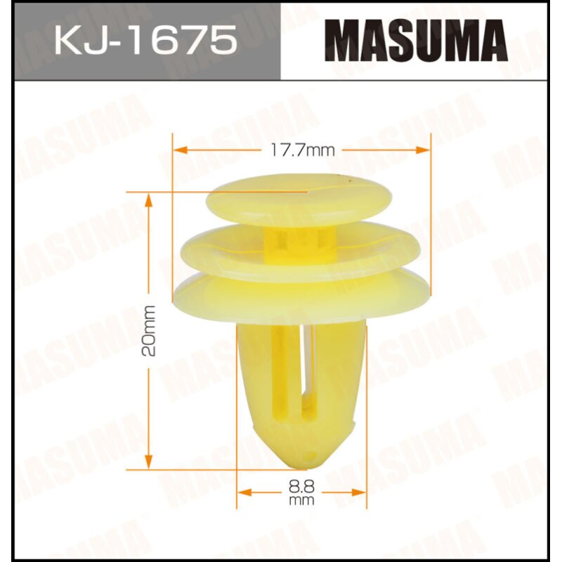 Клипса крепежная MASUMA KJ-1675 (OEM MR975267)
Клипса крепежная MASUMA KJ-1675 (OEM MR975267)