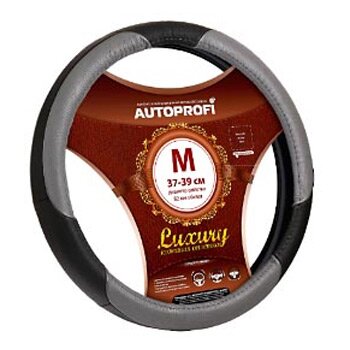 Оплетка на руль AUTOPROFI LUXURY, кожа с вставками из ПУ кожи, черный/серый цвет, размер M (37-39см)
Оплетка на руль AUTOPROFI LUXURY, кожа с вставками из ПУ кожи, черный/серый цвет, размер M (37-39см)