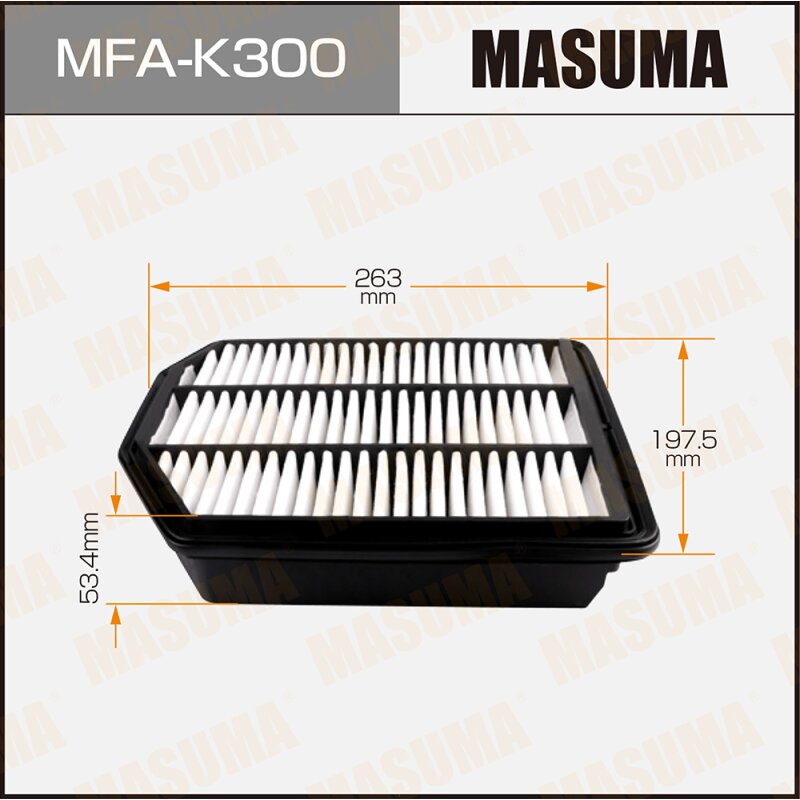 Фильтр воздушный Masuma, арт. MFA-K300
Фильтр воздушный Masuma, арт. MFA-K300