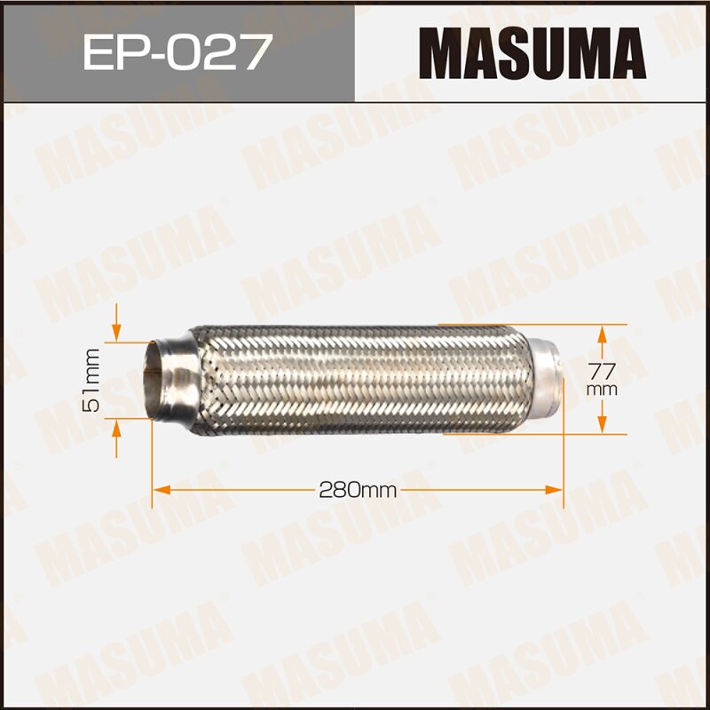 Гофра глушителя "MASUMA" 51x280
Гофра глушителя "MASUMA" 51x280