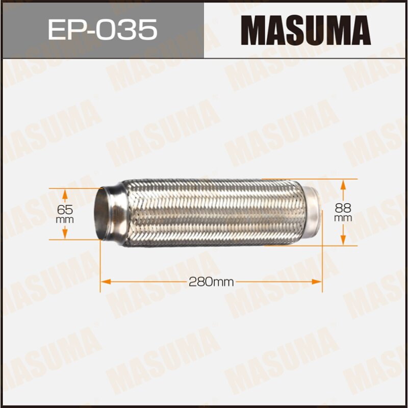 Гофра глушителя "MASUMA" 65x280
Гофра глушителя "MASUMA" 65x280