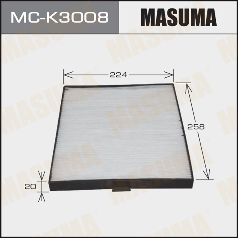 Фильтр салонный Masuma AC13002, арт. MC-K3008
Фильтр салонный Masuma AC13002, арт. MC-K3008
