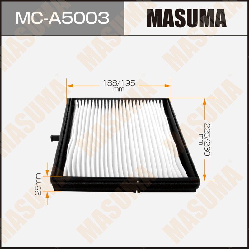 Фильтр салонный Masuma, арт. MC-A5003
Фильтр салонный Masuma, арт. MC-A5003