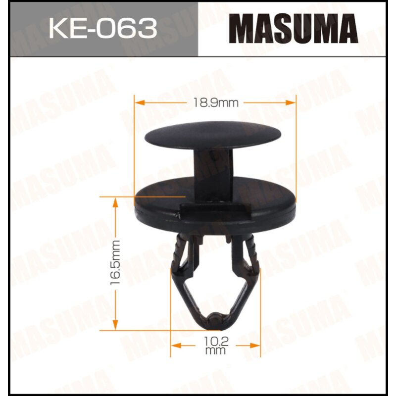 Клипса крепежная MASUMA KE-063 (OEM 11609417
Клипса крепежная MASUMA KE-063 (OEM 11609417