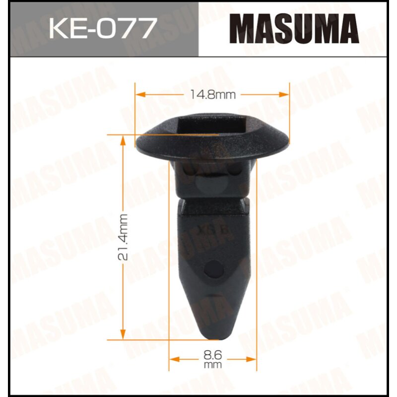 Клипса крепежная MASUMA KE-077 (OEM 357868143, N90821401)
Клипса крепежная MASUMA KE-077 (OEM 357868143, N90821401)