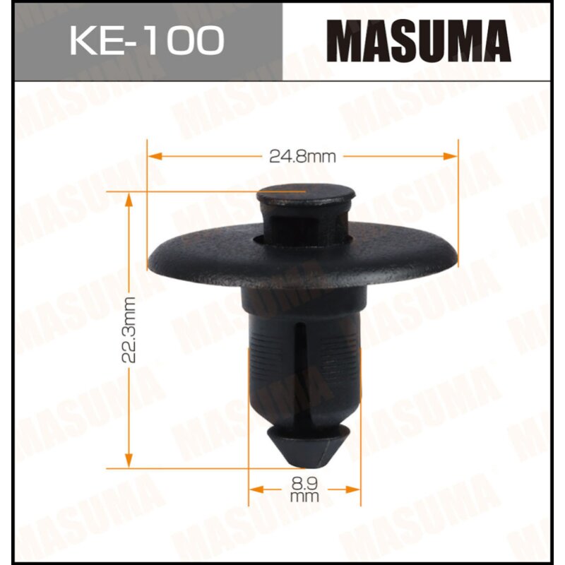 Клипса крепежная MASUMA KE-100 (OEM W705956-S300
Клипса крепежная MASUMA KE-100 (OEM W705956-S300