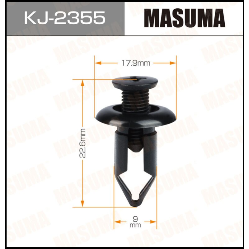 Клипса крепежная MASUMA KJ-2355 (OEM 63848-40Y00, 90467-09101)
Клипса крепежная MASUMA KJ-2355 (OEM 63848-40Y00, 90467-09101)
