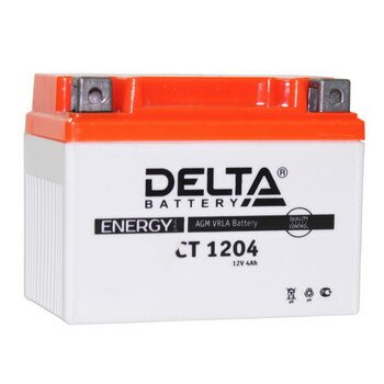 Аккумулятор для мото Delta CT 1204 AGM, 4Ач, CCA 50A, необслуживаемый
Аккумулятор для мото Delta CT 1204 AGM, 4Ач, CCA 50A, необслуживаемый