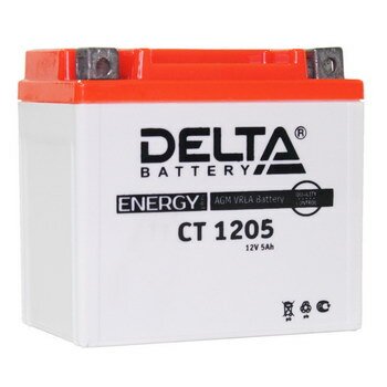 Аккумулятор для мото Delta CT 1205 AGM, 5Ач, CCA 80A, необслуживаемый
Аккумулятор для мото Delta CT 1205 AGM, 5Ач, CCA 80A, необслуживаемый