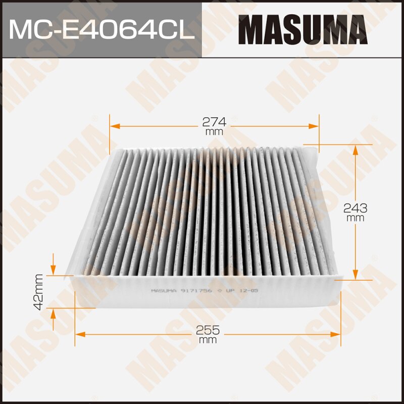 Фильтр салонный Masuma AC0117C угольный, арт. MC-E4064CL
Фильтр салонный Masuma AC0117C угольный, арт. MC-E4064CL