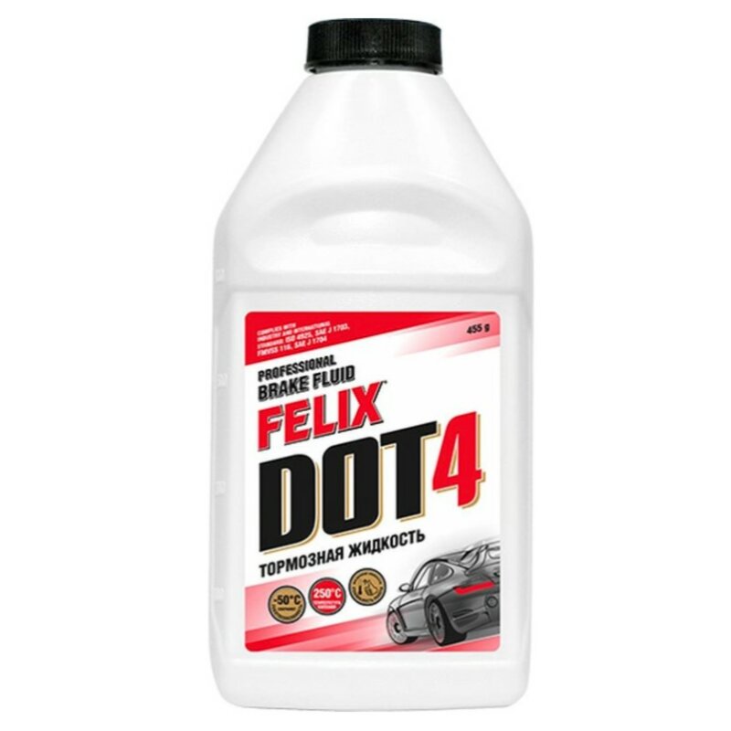 Жидкость тормозная Т-Синтез FELIX, DOT 4, 455г
Жидкость тормозная Т-Синтез FELIX, DOT 4, 455г