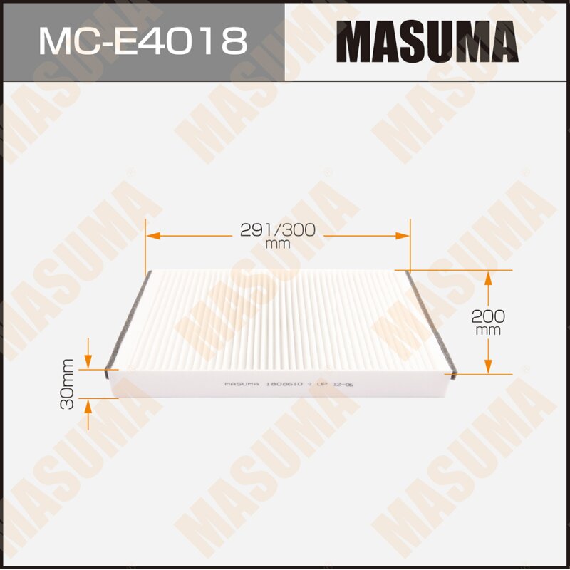 Фильтр салонный Masuma AC0128, арт. MC-E4018
Фильтр салонный Masuma AC0128, арт. MC-E4018