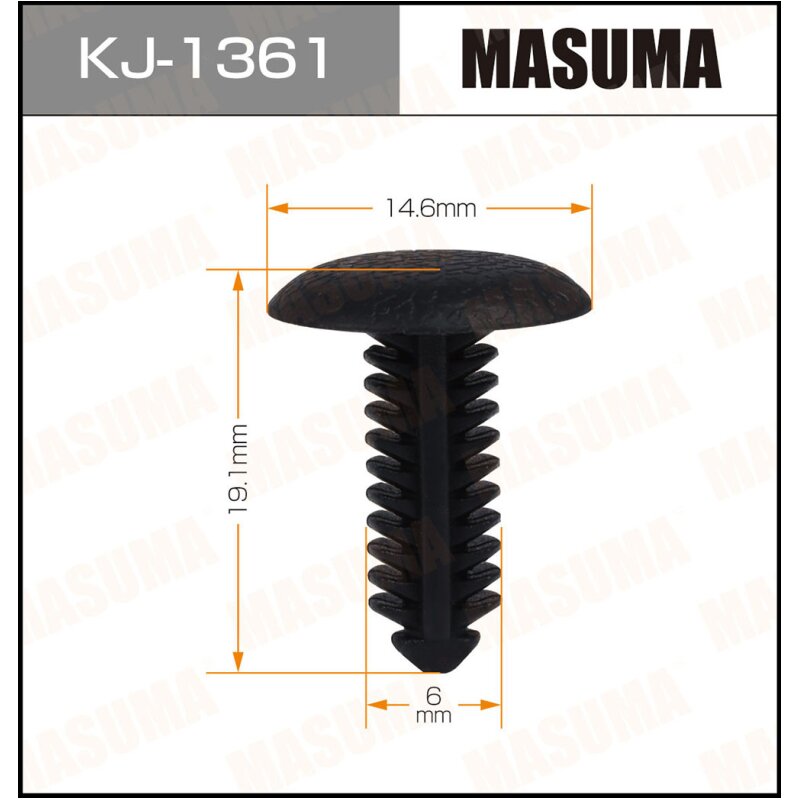 Клипса крепежная MASUMA KJ-1361 (OEM 90467-06049-22)
Клипса крепежная MASUMA KJ-1361 (OEM 90467-06049-22)