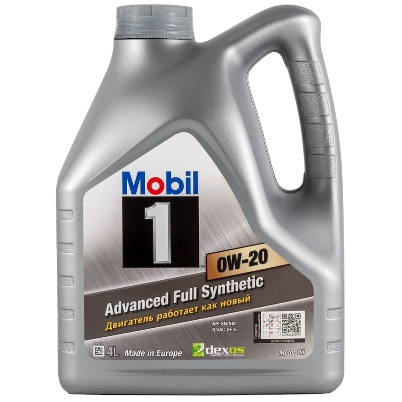 Масло моторное Mobil 1 Advanced 0w20 синтетическое, SJ/SL/SM/SN/SN PLUS/GF-5, ACEA A1/B1, для бензинового двигателя, 4л, арт. 152559
Масло моторное Mobil 1 Advanced 0w20 синтетическое, SJ/SL/SM/SN/SN PLUS/GF-5, ACEA A1/B1, для бензинового двигателя, 4л, арт. 152559