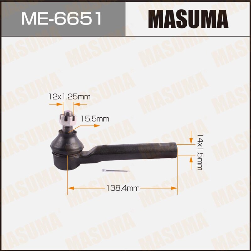 Наконечник рулевой тяги "Masuma" LEGACY/ BL5
Наконечник рулевой тяги "Masuma" LEGACY/ BL5