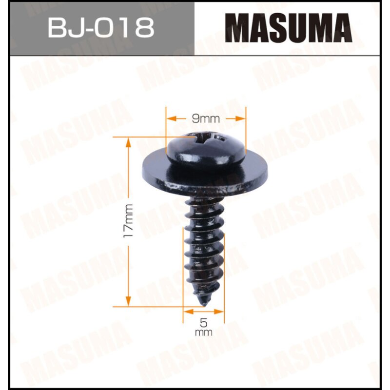 Саморез MASUMA BJ-018 5x17мм (OEM 75392-42030), 10 шт
Саморез MASUMA BJ-018 5x17мм (OEM 75392-42030), 10 шт