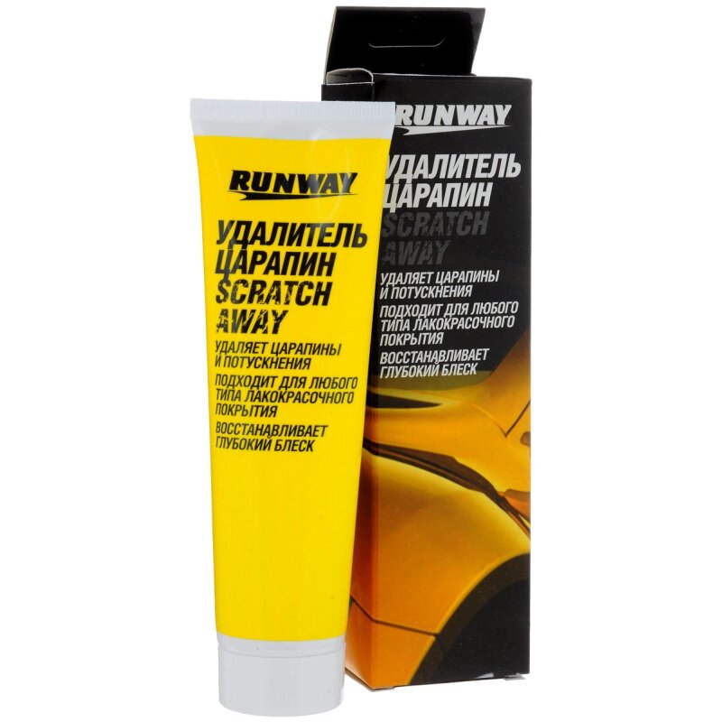 Полироль кузова Runway Scratch Away, абразивный, устраняет царапины, подходит для подготовки поверхности к нанесению жидкого стекла, туба 100мл, арт. RW0502
Полироль кузова Runway Scratch Away, абразивный, устраняет царапины, подходит для подготовки поверхности к нанесению жидкого стекла, туба 100мл, арт. RW0502