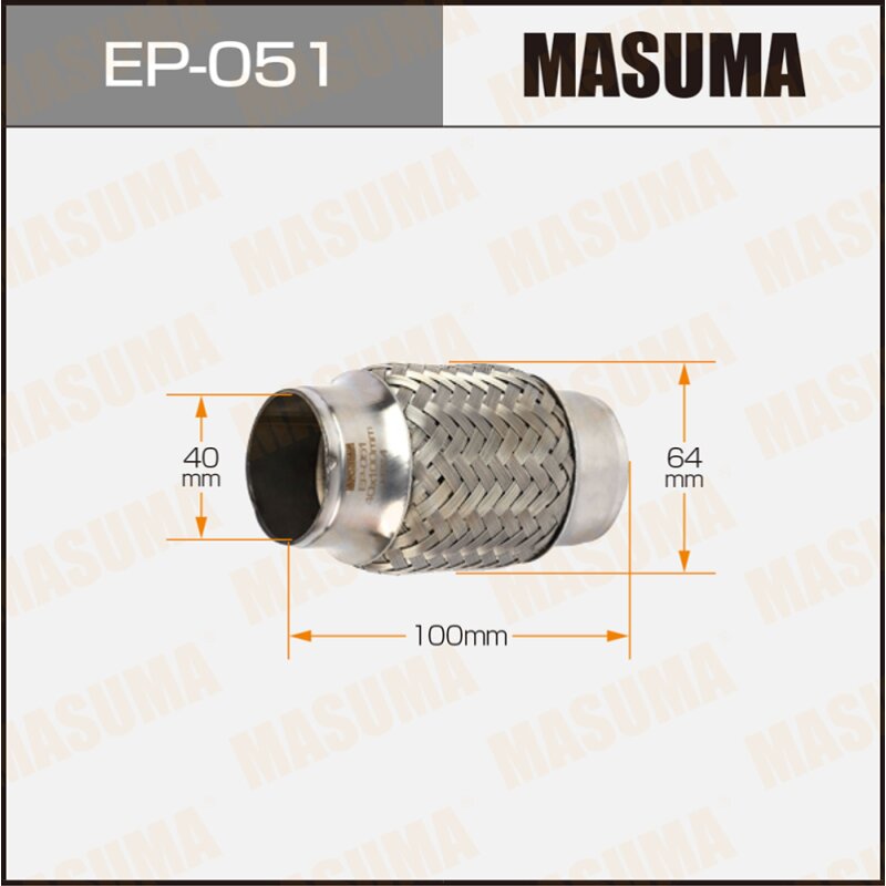 Гофра глушителя "MASUMA" 40x100
Гофра глушителя "MASUMA" 40x100
