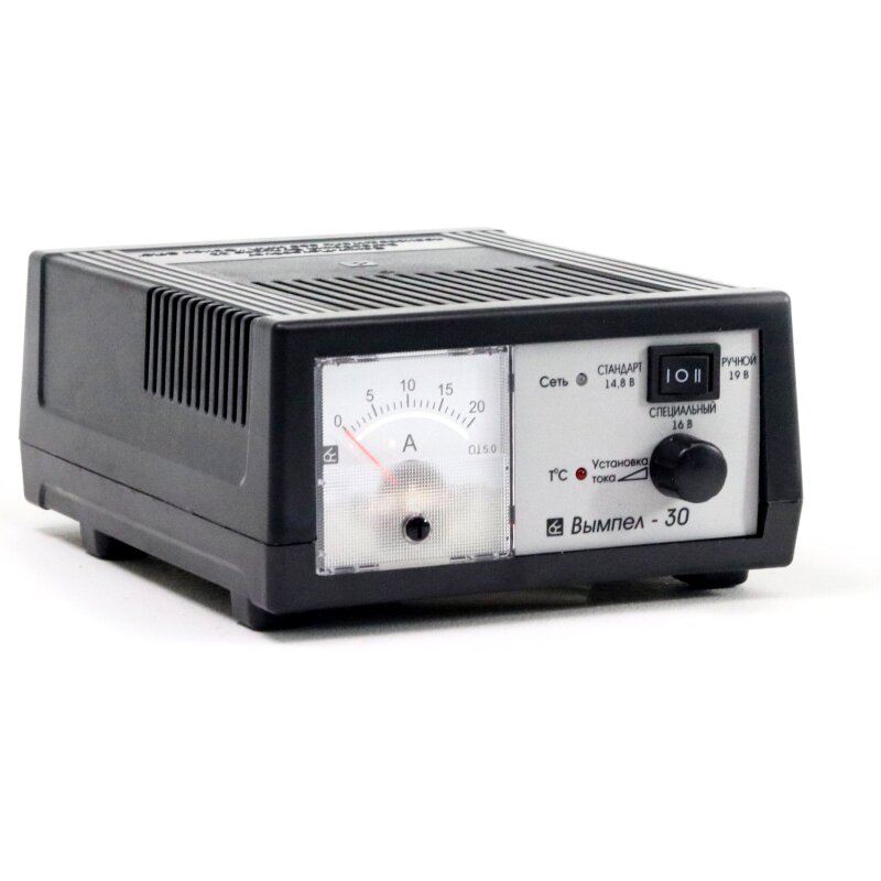 Зарядно-предпусковое устройство Вымпел-30, 14,8/16/19В, 20А, амперметр, защита от перегрева и короткого замыкания
Зарядно-предпусковое устройство Вымпел-30, 14,8/16/19В, 20А, амперметр, защита от перегрева и короткого замыкания