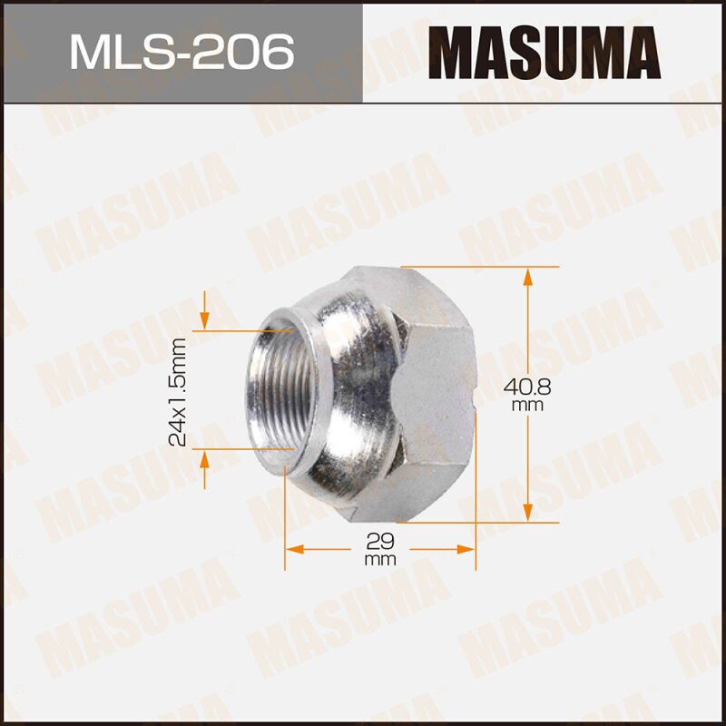 Гайка Masuma, для Isuzu (LH), арт. MLS-206
Гайка Masuma, для Isuzu (LH), арт. MLS-206