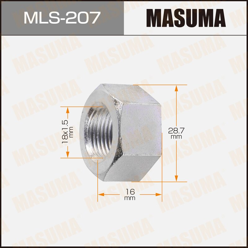 Гайка Masuma, для Isuzu, арт. MLS-207
Гайка Masuma, для Isuzu, арт. MLS-207