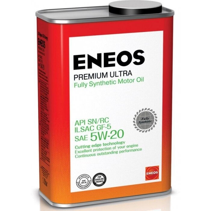 Масло моторное Eneos Gasoline Premium Ultra 5w20 синтетическое, SN/GF-5, для бензинового двигателя, 1л, арт. 8801252022190
Масло моторное Eneos Gasoline Premium Ultra 5w20 синтетическое, SN/GF-5, для бензинового двигателя, 1л, арт. 8801252022190