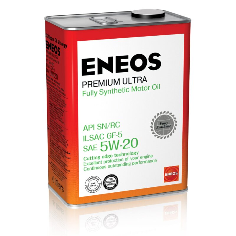 Масло моторное Eneos Gasoline Premium Ultra 5w20 синтетическое, SN/GF-5, для бензинового двигателя, 4л, арт. 8809478941790
Масло моторное Eneos Gasoline Premium Ultra 5w20 синтетическое, SN/GF-5, для бензинового двигателя, 4л, арт. 8809478941790