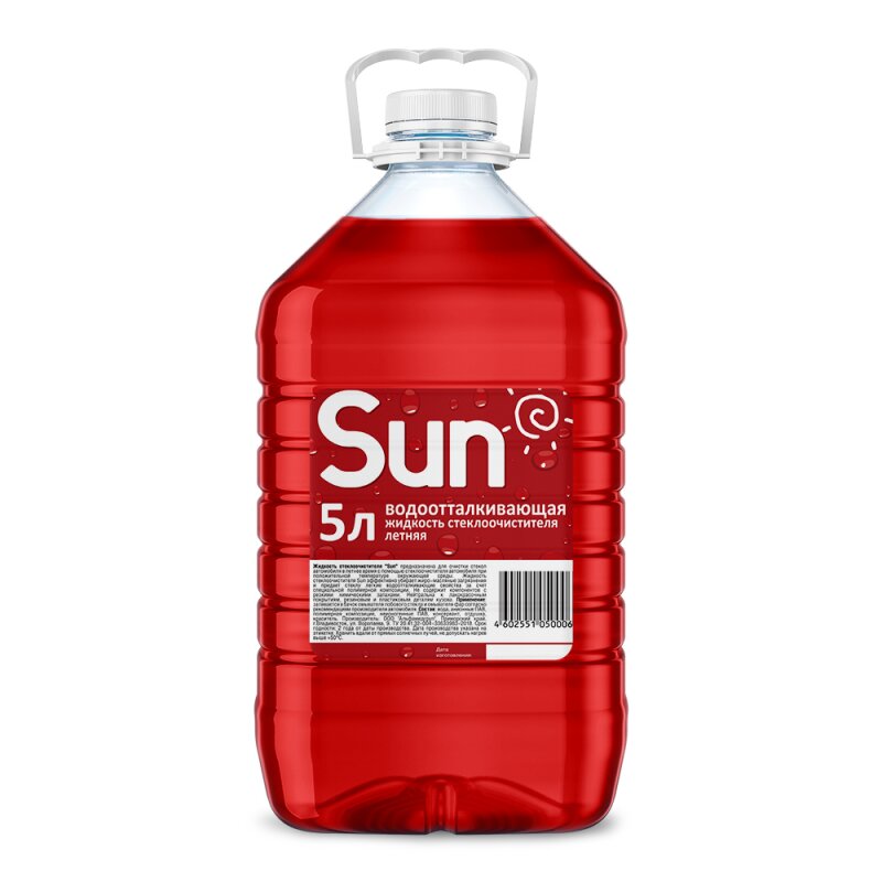 Стеклоомывающая жидкость летняя SUN, 0°C, с водоотталкивающим эффектом, 5л
Стеклоомывающая жидкость летняя SUN, 0°C, с водоотталкивающим эффектом, 5л