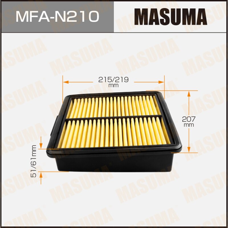 Фильтр воздушный Masuma, арт. MFA-N210
Фильтр воздушный Masuma, арт. MFA-N210
