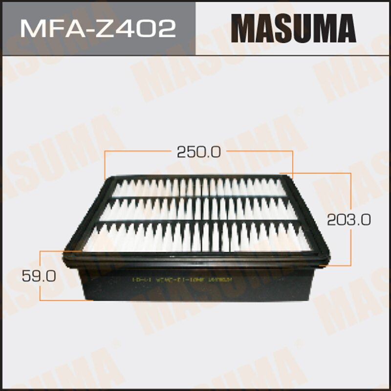 Фильтр воздушный Masuma, арт. MFA-Z402
Фильтр воздушный Masuma, арт. MFA-Z402