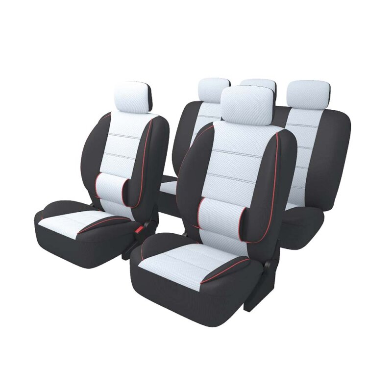 Чехлы CARFORT CARBONE для передних и задних сидений, ткань, серый цвет, 11 предметов
Чехлы CARFORT CARBONE для передних и задних сидений, ткань, серый цвет, 11 предметов