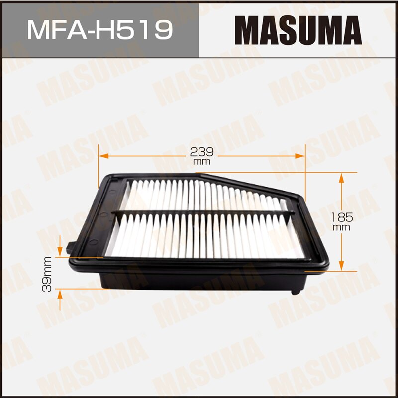 Фильтр воздушный Masuma A28002, арт. MFA-H519
Фильтр воздушный Masuma A28002, арт. MFA-H519
