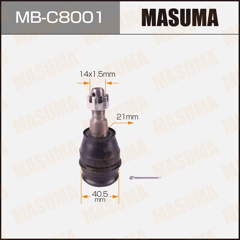Шаровая опора "Masuma" front low TRIBECA 06-
Шаровая опора "Masuma" front low TRIBECA 06-
