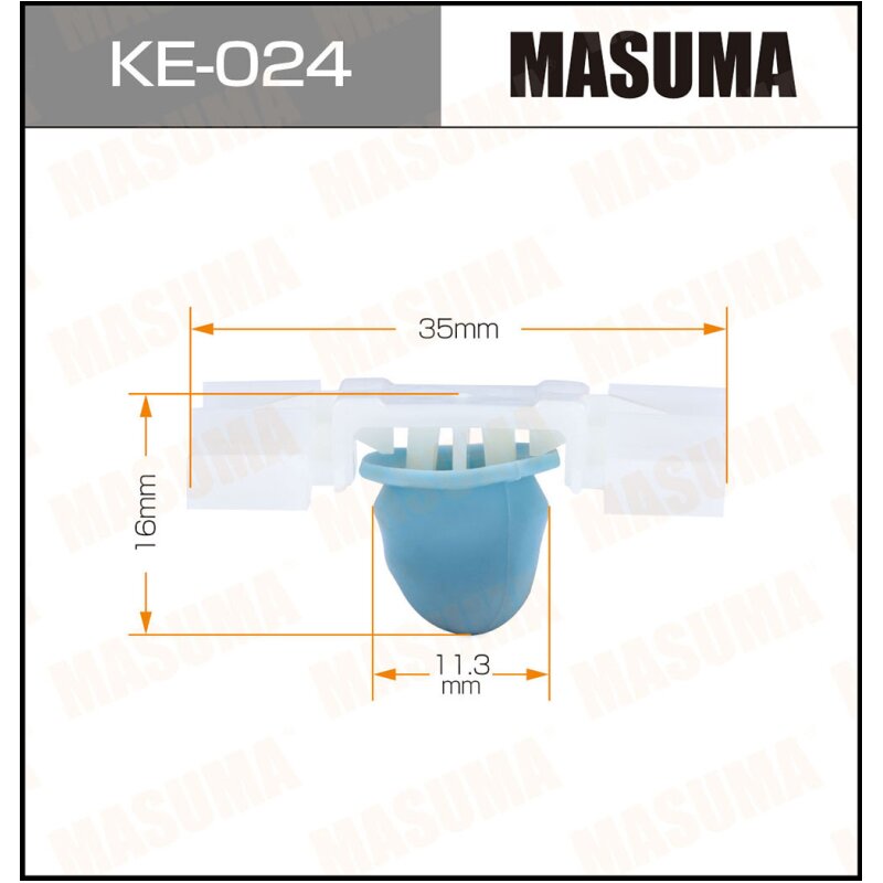 Клипса крепежная MASUMA KE-024 (OEM 51131960054
Клипса крепежная MASUMA KE-024 (OEM 51131960054