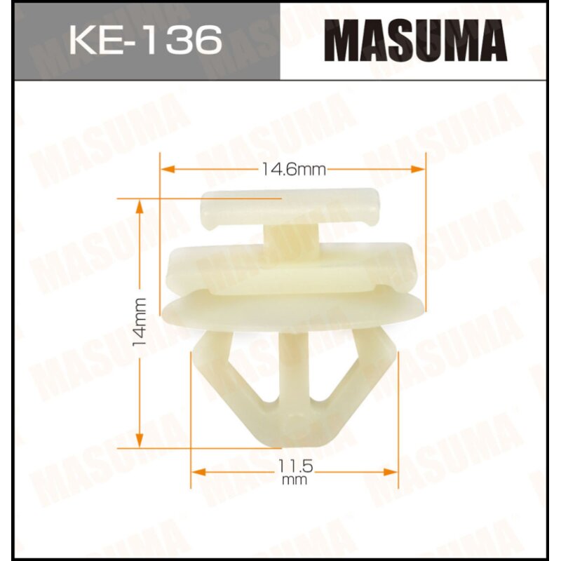 Клипса крепежная MASUMA KE-136 (OEM 6995X3)
Клипса крепежная MASUMA KE-136 (OEM 6995X3)
