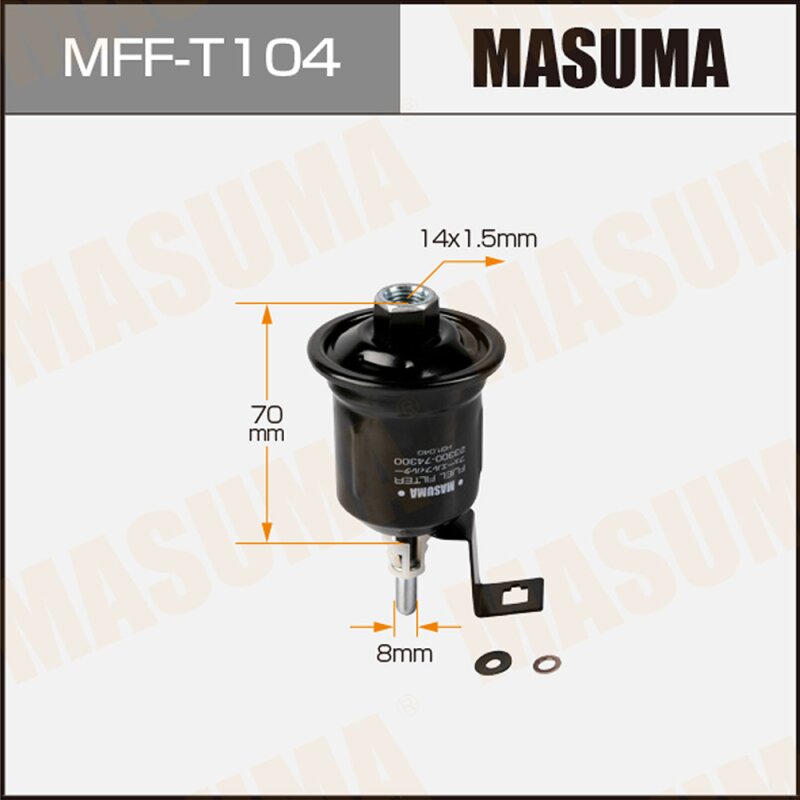 Фильтр топливный Masuma, арт. MFF-T104
Фильтр топливный Masuma, арт. MFF-T104